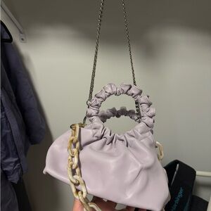 Chic Lilac Mini Bag with Chain Handle